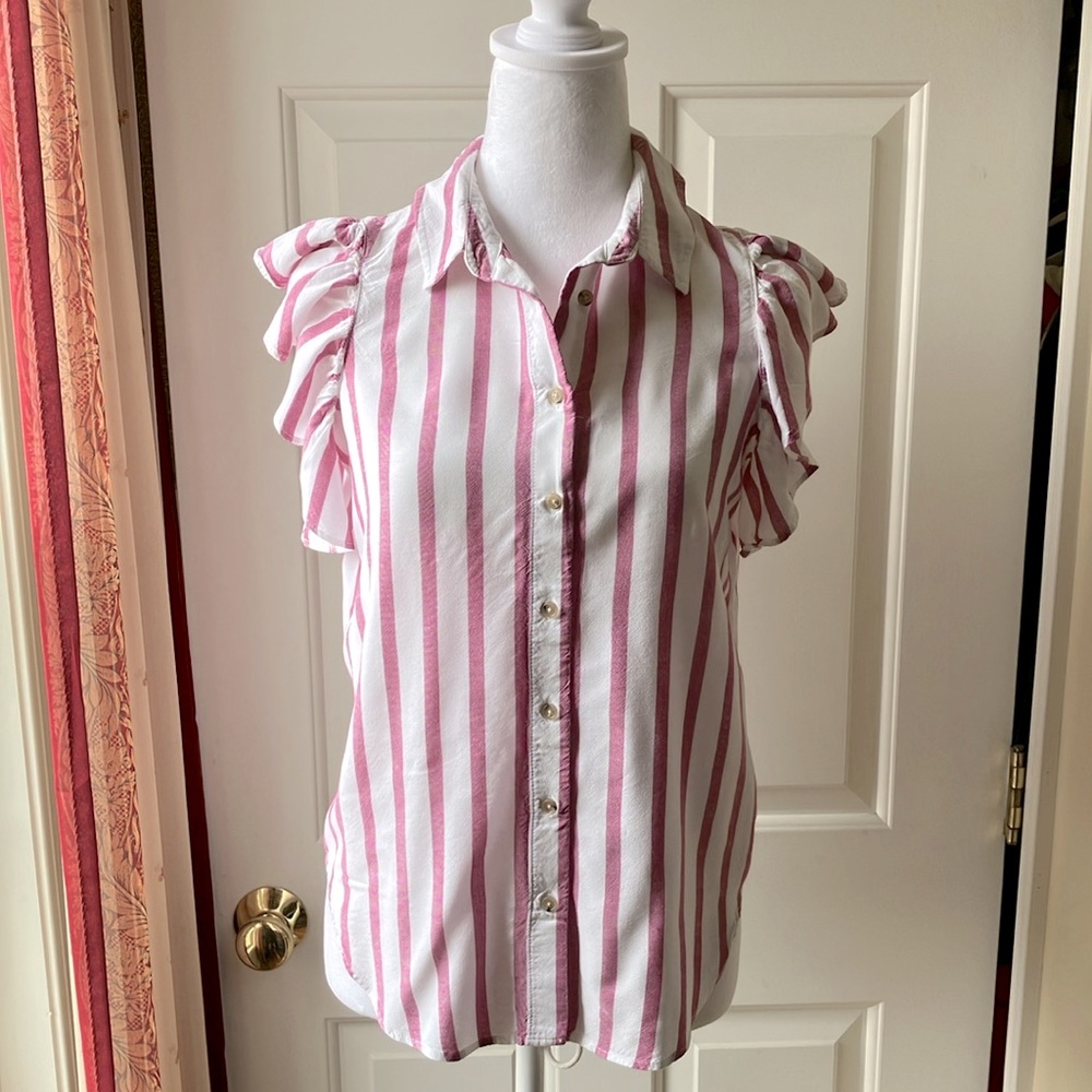 Maeve by Anthropology Summer Striped Top